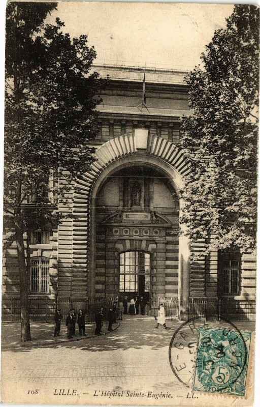 Carte postale ancienne Lille - L'Hopital Sainte-Eugenie à Lille