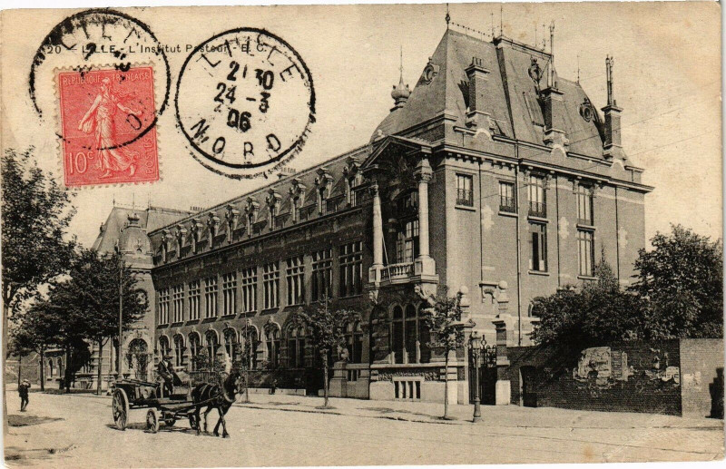 Carte postale ancienne Lille - L'Institut Pasteaur à Lille