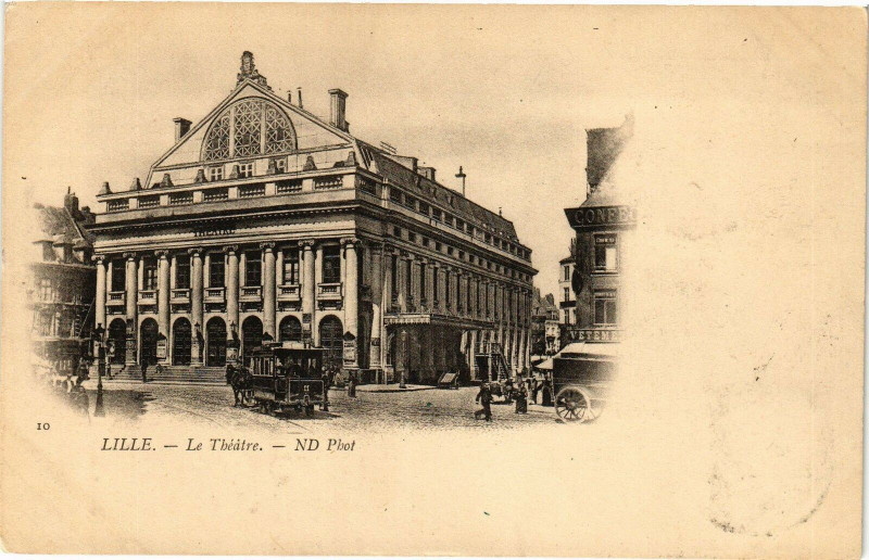 Carte postale ancienne Lille - Le Theatre à Lille