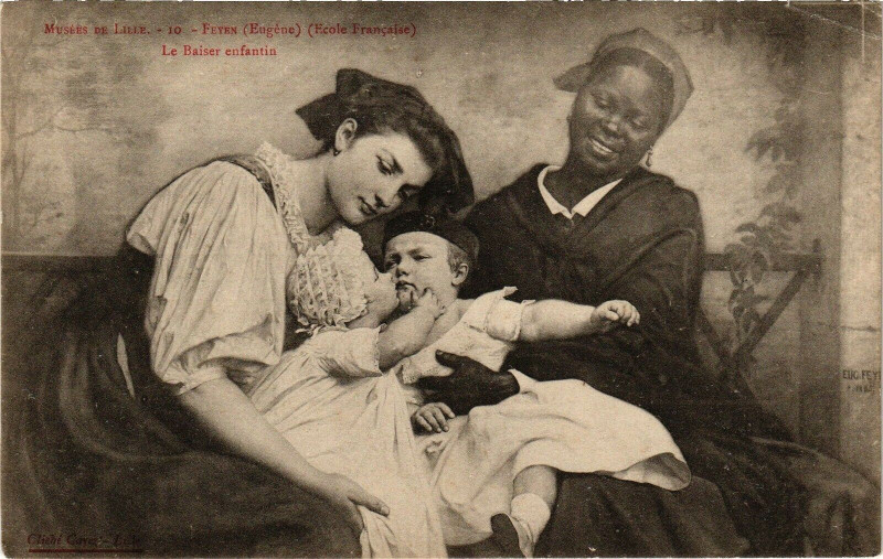 Carte postale ancienne Musée de Lille - Feten (Eugene) (Ecole Francaise) Le Baiser à Lille