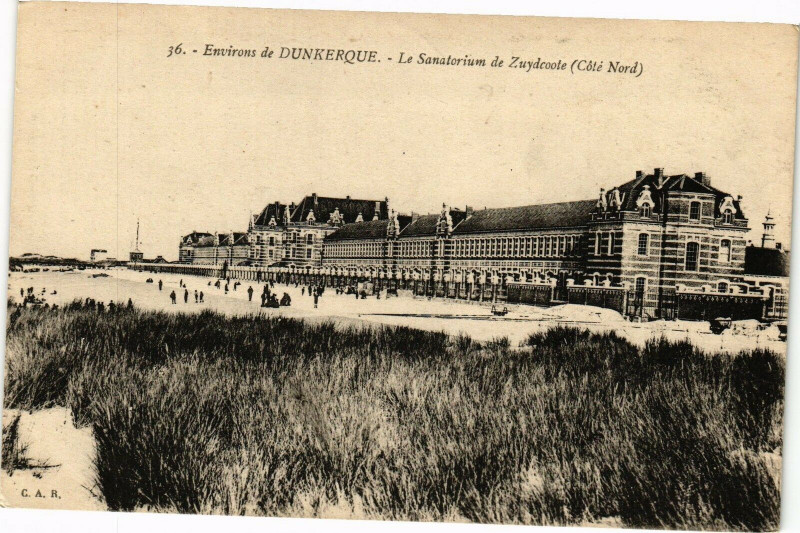 Carte postale ancienne Env. de Dunkerque - Le Sanatorium de Zuydcoote (Cote Nord) à Dunkerque