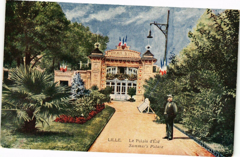 Carte postale ancienne Lille - Le Palais d'Ete - Summer's Palace à Lille