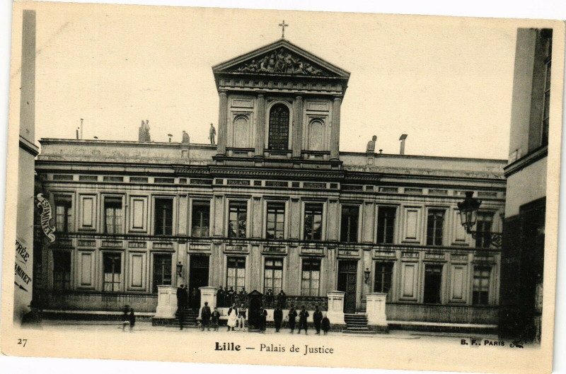 Carte postale ancienne Lille - Palais deJustice à Lille