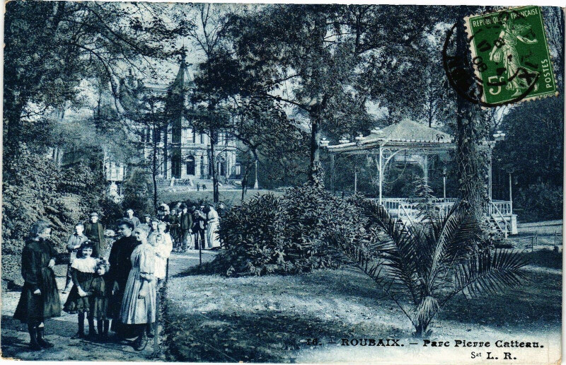 Carte postale ancienne Roubaix - Parc Pierre Catteau à Roubaix