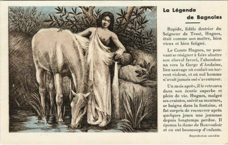Carte postale ancienne Le Legend de Bagnoles