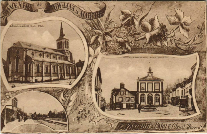 Carte postale ancienne Souvenir de Houlins la Marches