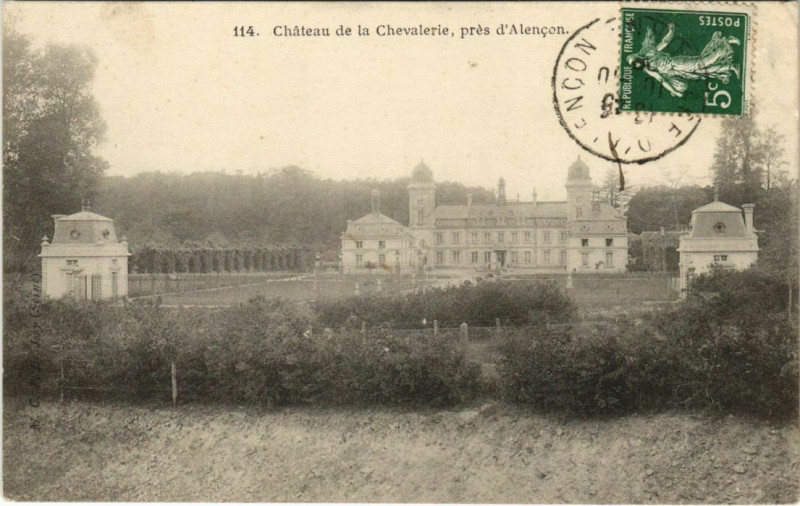 Carte postale ancienne Chateau de la Chevalierie pres d'Alencon à Ri
