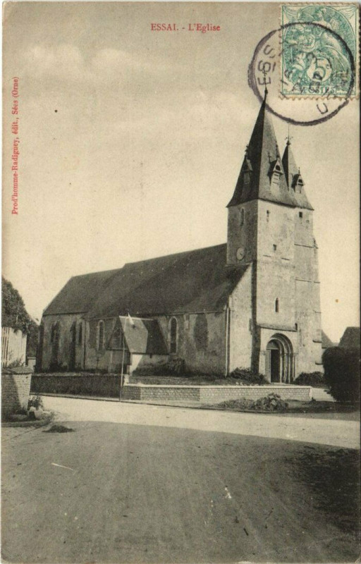 Carte postale ancienne Essai L'Eglise à Sai