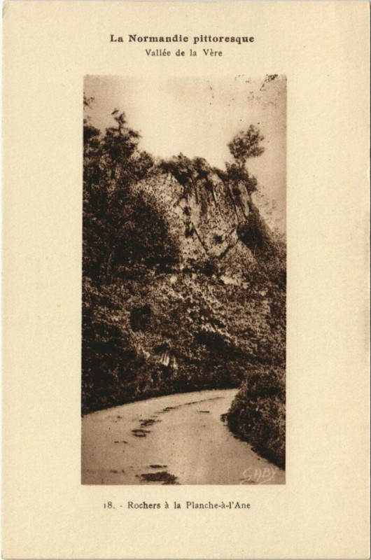 Carte postale ancienne Rochers a la Planche-a-l'Ane Vallée de la Vere