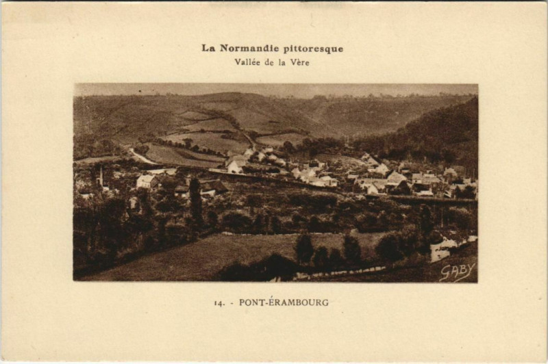 Carte postale ancienne Pont-Erambourg Vallée de la Vere