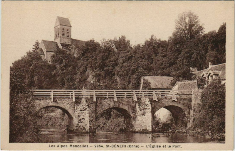 Carte postale ancienne Les Alpes Mancelles Saint-Ceneri à Ri