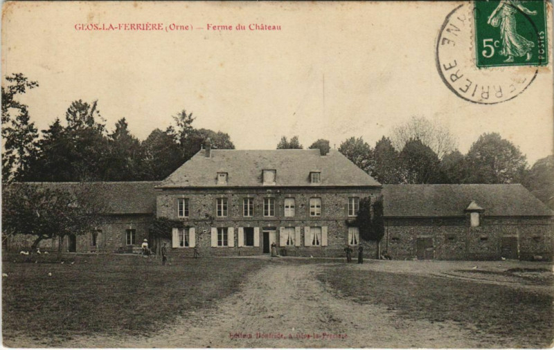 Carte postale ancienne Glos La FERRiere Ferme du Chateau à Ri