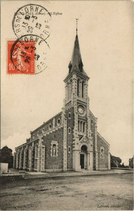 Carte postale ancienne Saint-Paul L'Eglise à Saint-Paul