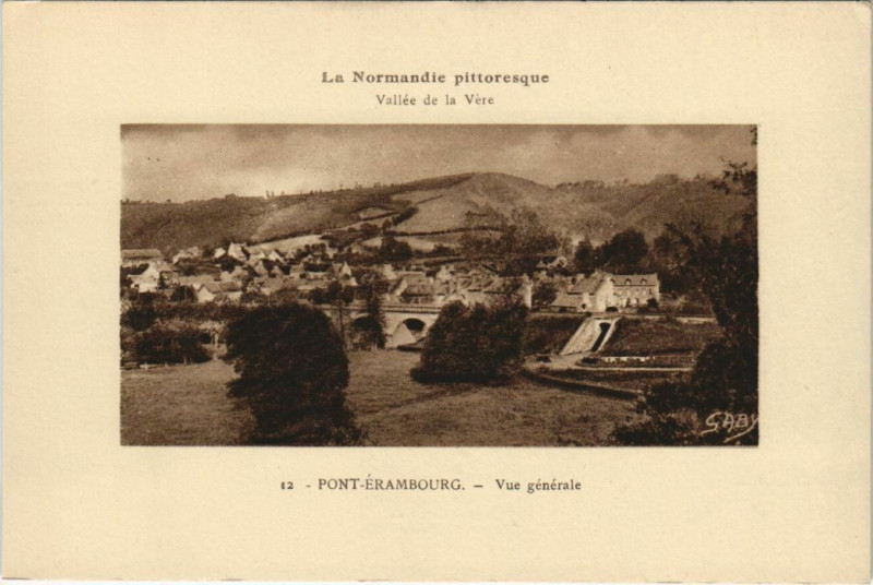 Carte postale ancienne Pont-Erambourg Vallée de la Vere