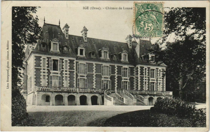 Carte postale ancienne Ige Chateau de Lonné à Igé