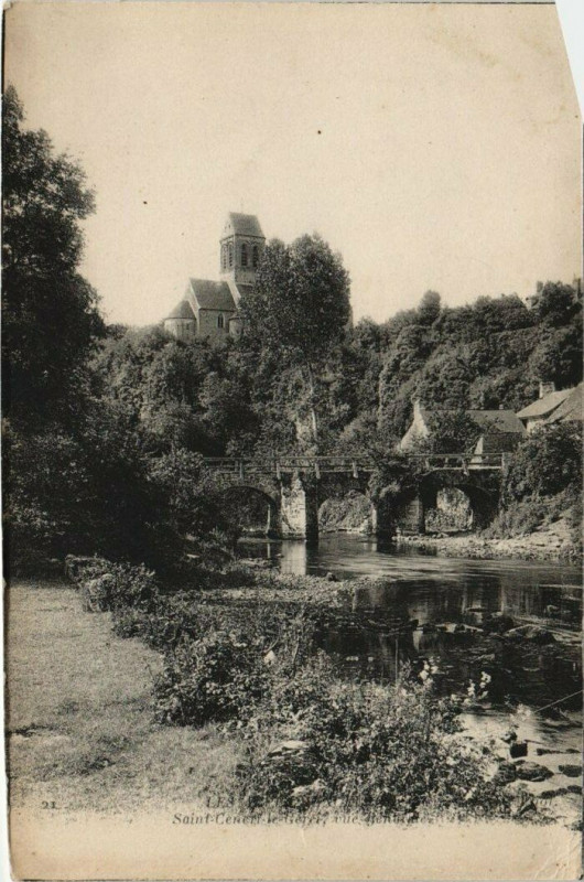 Carte postale ancienne Saint-Cenerie Vue générale à Ri
