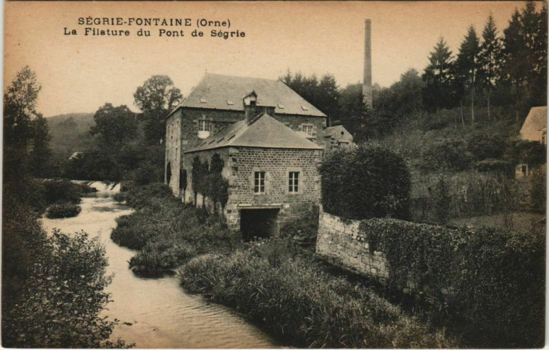 Carte postale ancienne Segrie-Fontaine La Filature du Point de Segrie à Ri