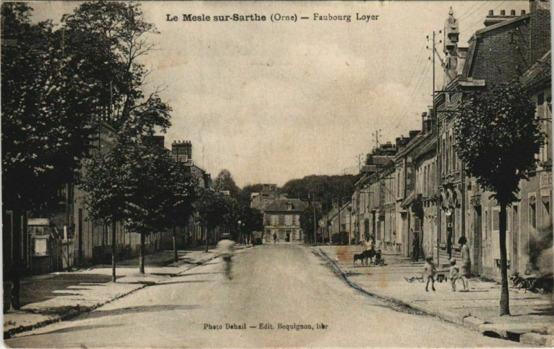 Carte postale ancienne Le Mesle-sur-Sarthe Faubourg Loyer