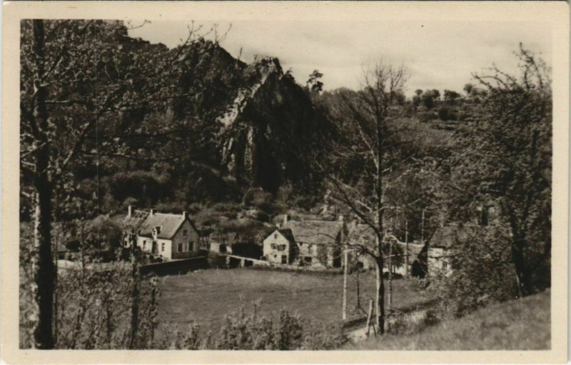 Carte postale ancienne Domfront Le Tertre Sainte-Anne Les Anciennes Tanneries à Ri