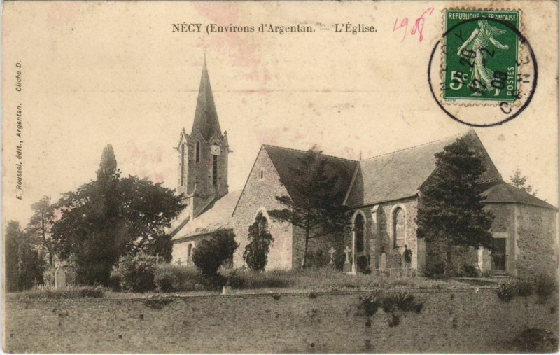Carte postale ancienne Necy L'Eglise à Nécy