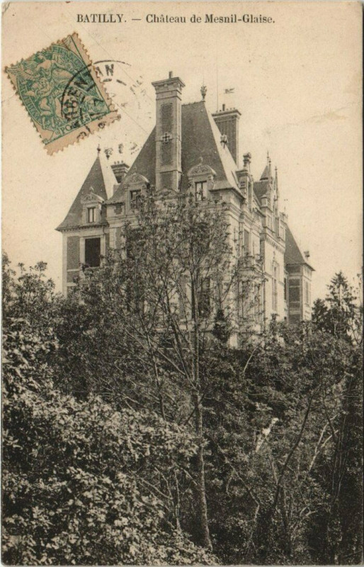 Carte postale ancienne Batilly Chateau de Mesnil Glaise