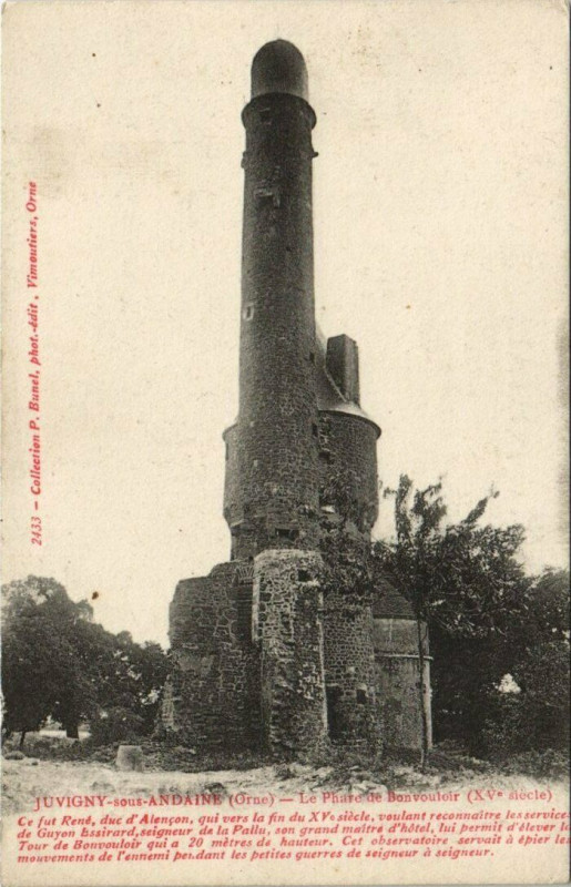 Carte postale ancienne Juvigny sous Andaine Le Phare Bonvouloir