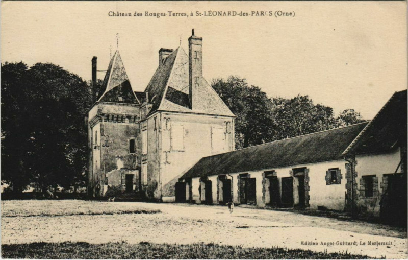 Carte postale ancienne Chateau des Rouges Terres a Saint-Leonard des Paros à Sai