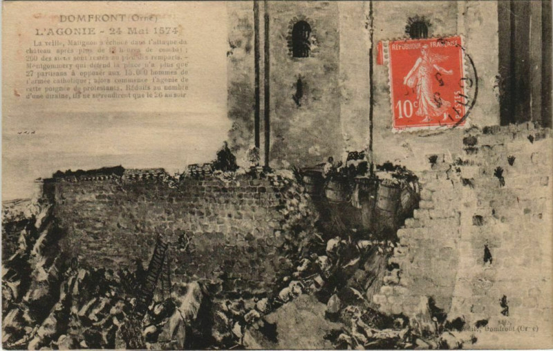 Carte postale ancienne Domfront L'Agonie