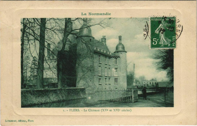 Carte postale ancienne La Normandie Flers le Chateau à Flers