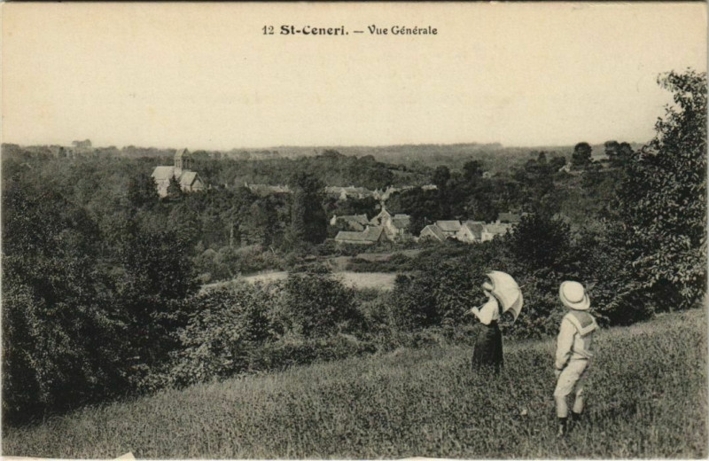 Carte postale ancienne Saint-Ceneri Vue Générale à Ri