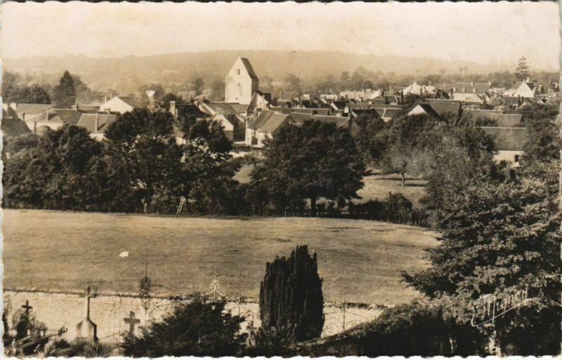 Carte postale ancienne Le Merlerault Vue générale au Merlerault