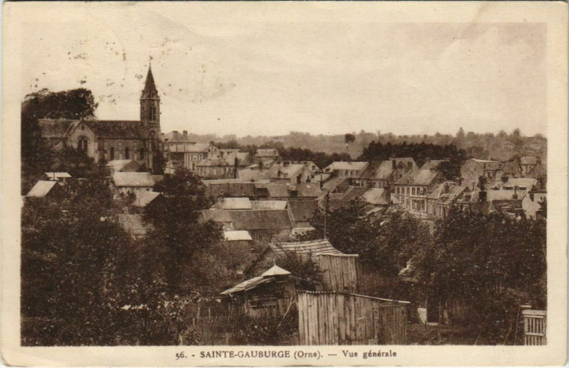 Carte postale ancienne Sainte-Gauburge Vue générale à Sai
