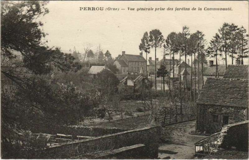 Carte postale ancienne Perrou Vue Generale France à Perrou