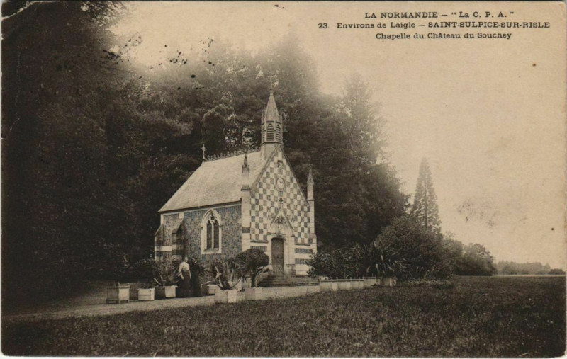 Carte postale ancienne St.Sulpice s Risle Chapelle du Chateau France à Ri