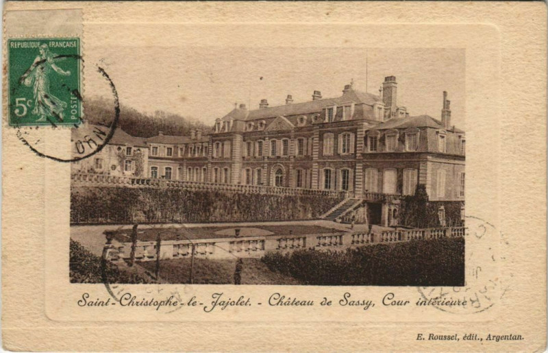 Carte postale ancienne St.Christophe le Jajolet Chateau de Sassy France à Ri