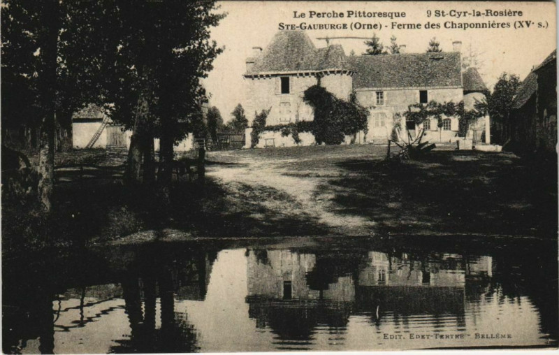 Carte postale ancienne Saint-Cyr la Rosiere Ferme des Chaponnieres France à Sai