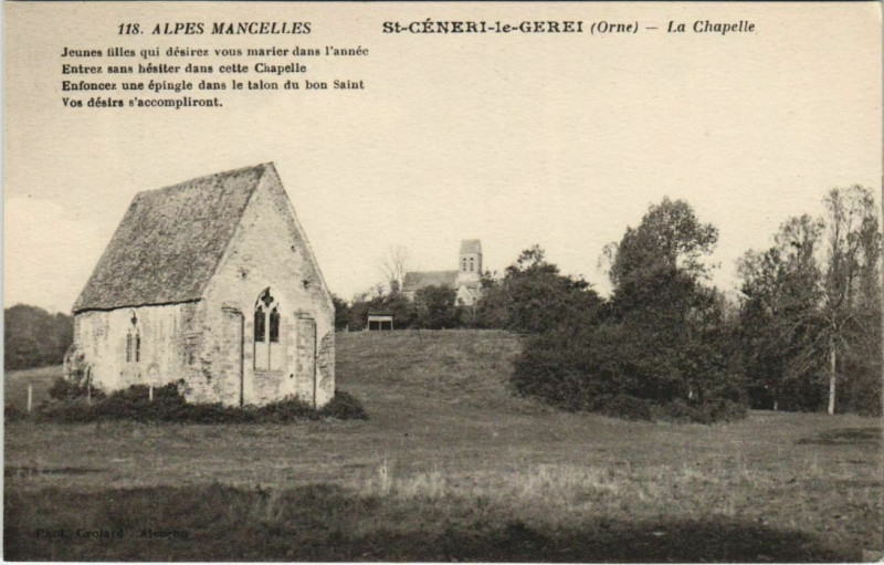 Carte postale ancienne St.Ceneri le Gerei La Chapelle France à Ri