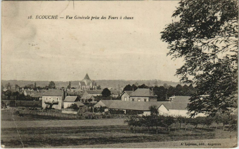 Carte postale ancienne Ecouche Vue Generale prise des Fours a chaux France à Ri