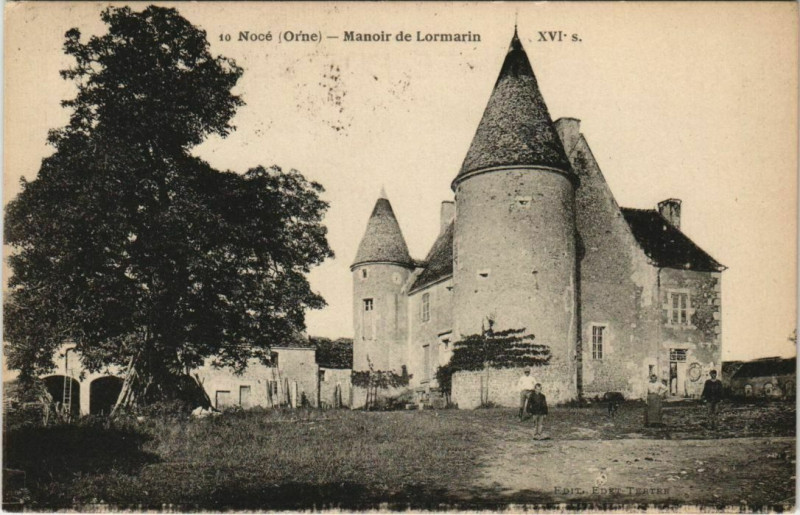 Carte postale ancienne Noce Manoir de Lormarin France à Ri