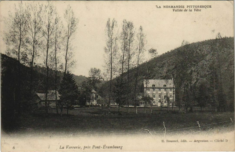 Carte postale ancienne La Verrerie pres Pont-Erambourg France à Ri