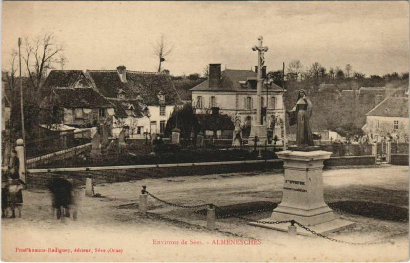 Carte postale ancienne Environs de Sees Almenesches France à Sées