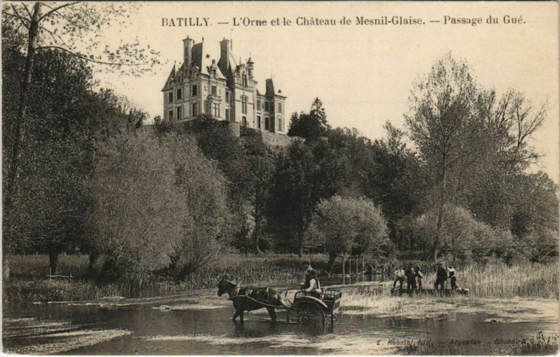 Carte postale ancienne Batilly Chateau de Mesnil Glaise France