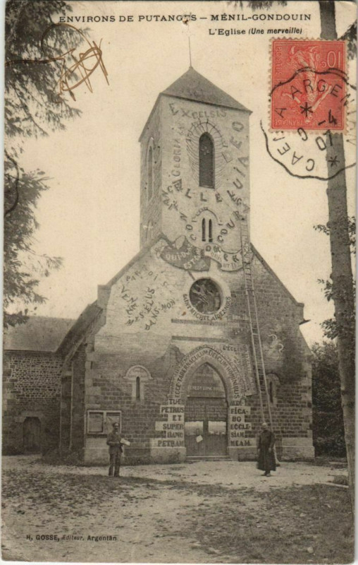 Carte postale ancienne Menil-Gondouin L'Eglise France à Ménil-Gondouin