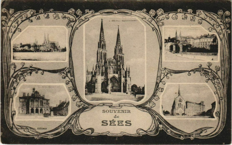 Carte postale ancienne Sees Souvenir France à Sées