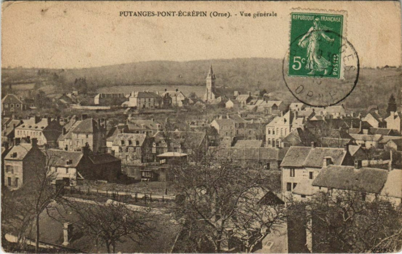 Carte postale ancienne Putanges Vue Generale France