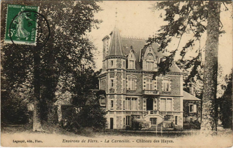 Carte postale ancienne Flers La Carneille, Chateau des Hayes France à Flers