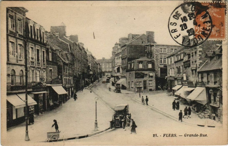 Carte postale ancienne Flers Grand Rue France à Flers