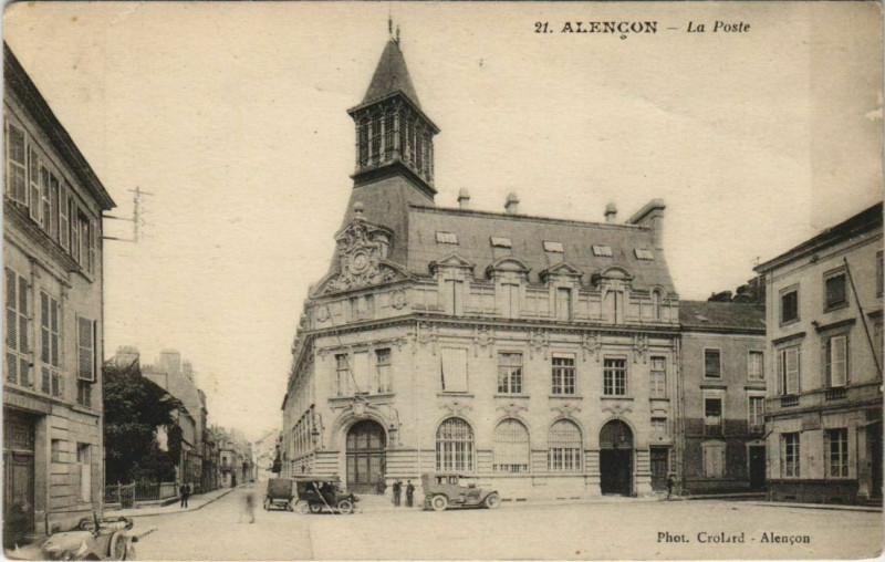 Carte postale ancienne Alencon La Poste France à Alençon