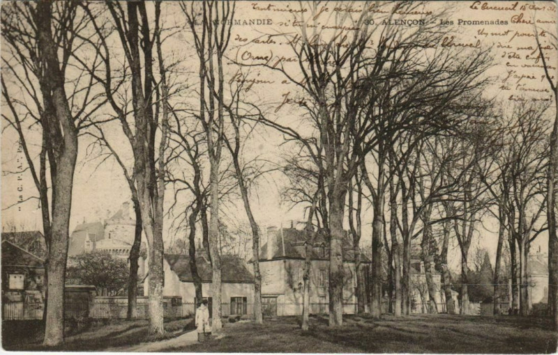 Carte postale ancienne Alencon Les Promenades France à Alençon