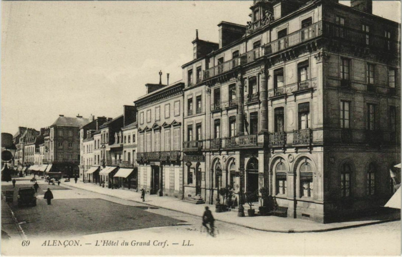 Carte postale ancienne Alencon L'Hotel du Grand Cerf France à Alençon